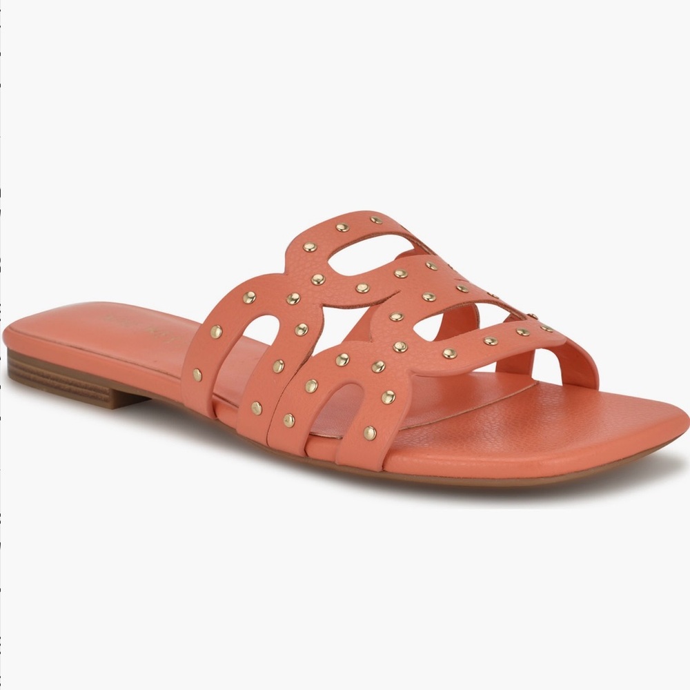 Nine West McKinna 3 Sandals with Gold Studs